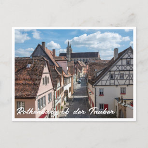 Cartão Postal Igreja em Rothenburg ob der Tauber, Alemanha
