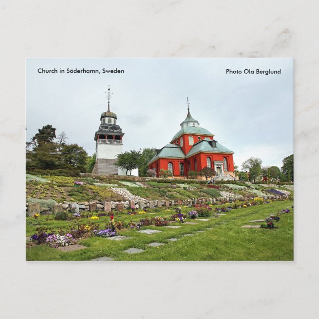 Cartão Postal Igreja em Söderhamn, Suecia, Pho... (Frente)