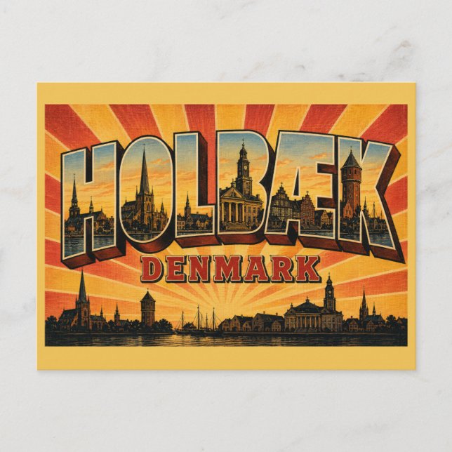Cartão Postal Igreja Holbæk Dinamarca (Frente)