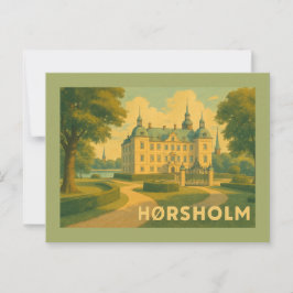 Cartão Postal Igreja Hørsholm Dinamarca