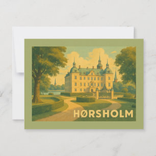 Cartão Postal Igreja Hørsholm Dinamarca