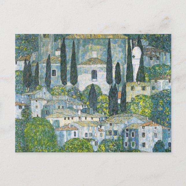 Cartão Postal Igreja (Kirche) em Cassone por Gustav Klimt (Frente)