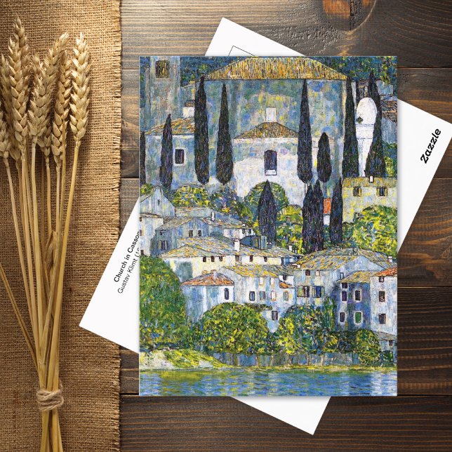 Cartão Postal Igreja na Paisagem Cassone Gustav Klimt (Criador carregado)