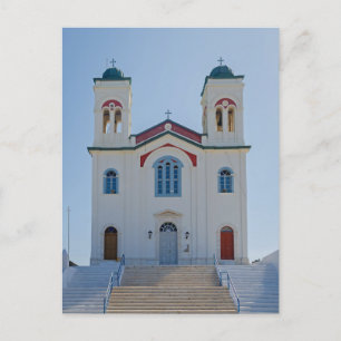 Cartão Postal Igreja Naousa, Ilha Ios, Grécia