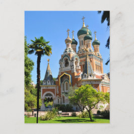 Cartão Postal Igreja ortodoxa em Nice França