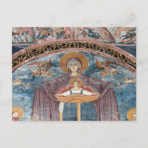 Cartão Postal Igreja Ortodoxa Sérvia, e um local da UNESCO, 2