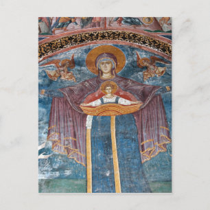 Cartão Postal Igreja Ortodoxa Sérvia e um sítio da UNESCO,