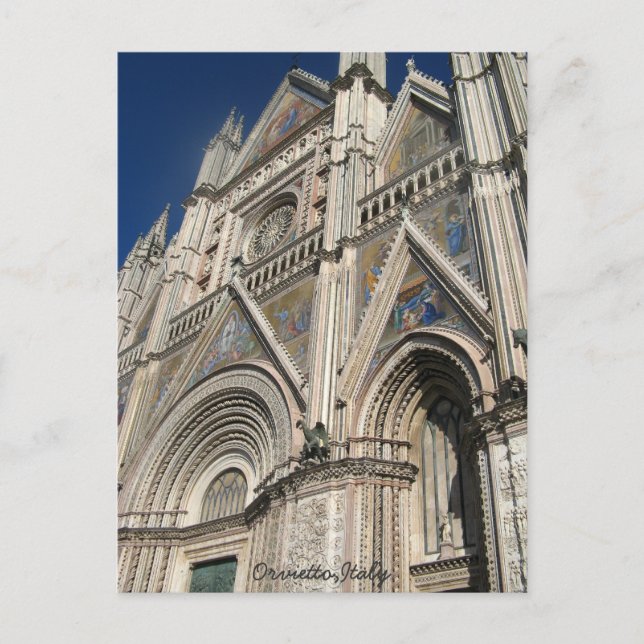 Cartão Postal Igreja Orvietto Itália (Frente)