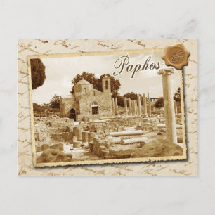 Cartão Postal Igreja Panagia Chrysopolitissa, Paphos, Chipre