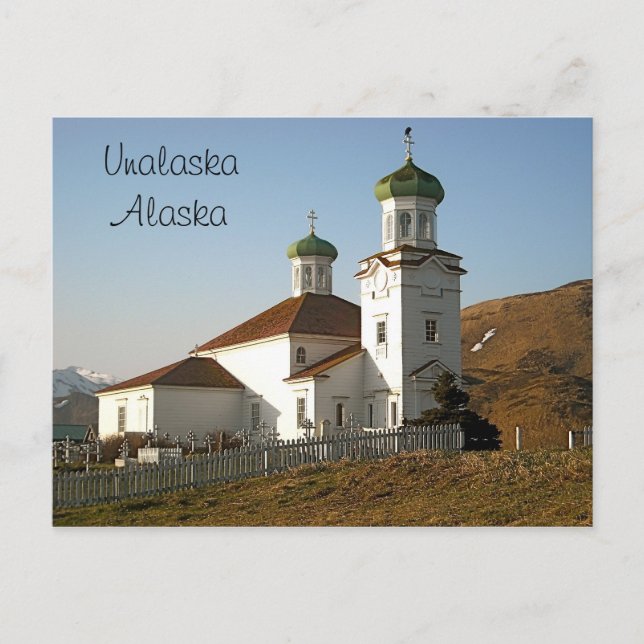 Cartão Postal Igreja Russa de Unalaska (Frente)