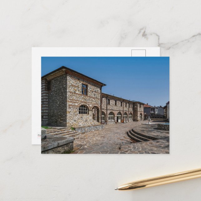 Cartão Postal Igreja St. Dimitrija- Bitola, Macedônia (Frente/Verso In Situ)