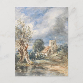 Cartão Postal Igreja Stoke Poges (1834) John Constable