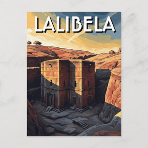 Cartão Postal Igrejas de Rocha Lalibela Etiópia