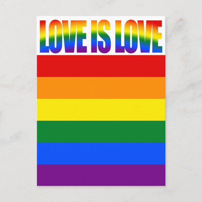 Cartão Postal Igualdade LGBTQ Amor LGBT Orgulho gay de Sinalizad (Frente)