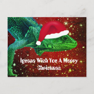 Cartão Postal Iguana Deseje A Você Um Feliz Natal