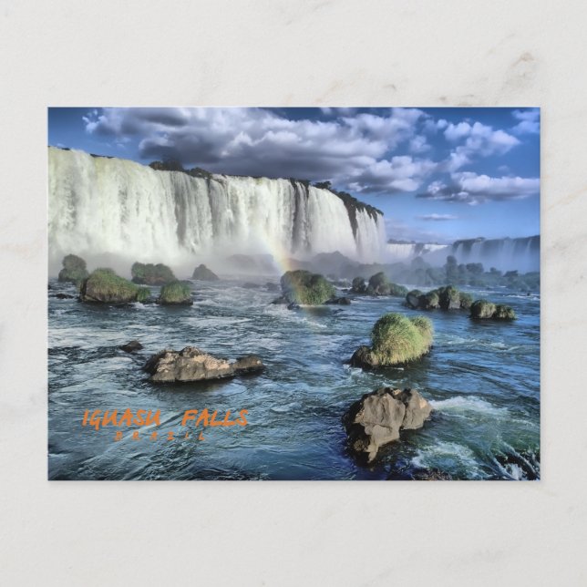 Cartão Postal Iguasu cai, Brasil (Frente)