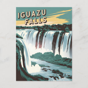 Cartão Postal Iguazu Falls Vintage