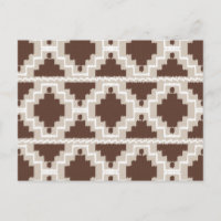 Ikat Aztec Pattern - Chocolate Brown e Taupe