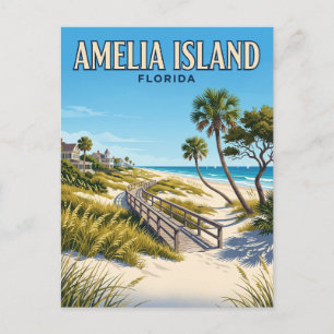 Cartão Postal Ilha Amelia Flórida