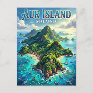 Cartão Postal Ilha Aur Malásia