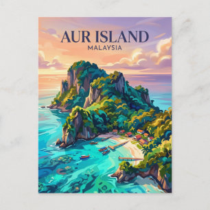 Cartão Postal Ilha Aur Malásia