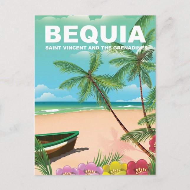 Cartão Postal Ilha Bequia no Santo Vincent e Granadinas (Frente)