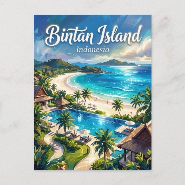 Cartão Postal Ilha Bintan Indonésia (Frente)