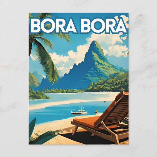 Cartão Postal Ilha Bora Bora (Frente)