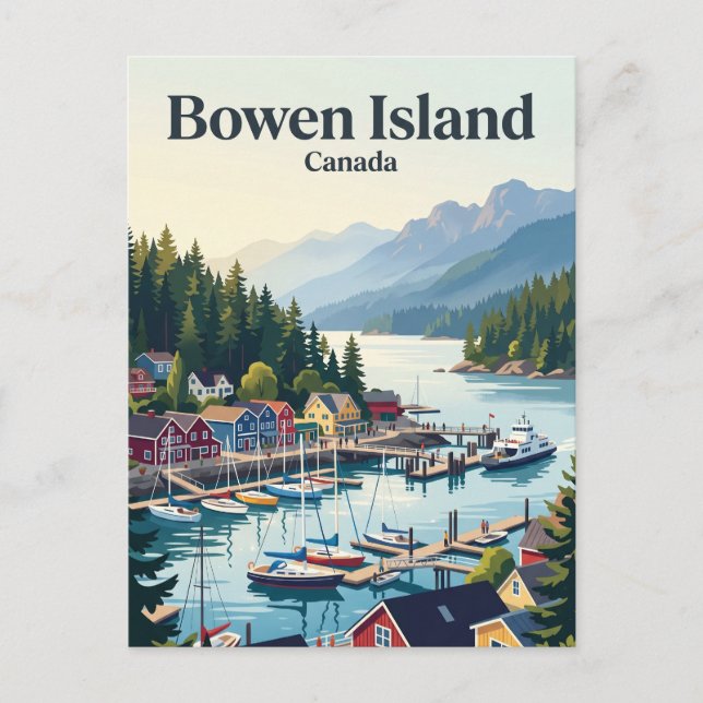Cartão Postal Ilha Bowen Canadá (Frente)