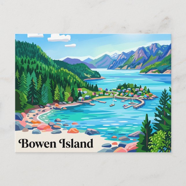 Cartão Postal Ilha Bowen Canadá (Frente)