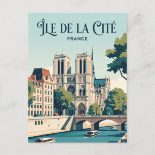 Cartão Postal Ilha da Cité França