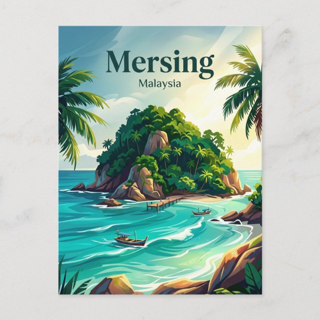 Cartão Postal Ilha Dayang Malásia (Frente)