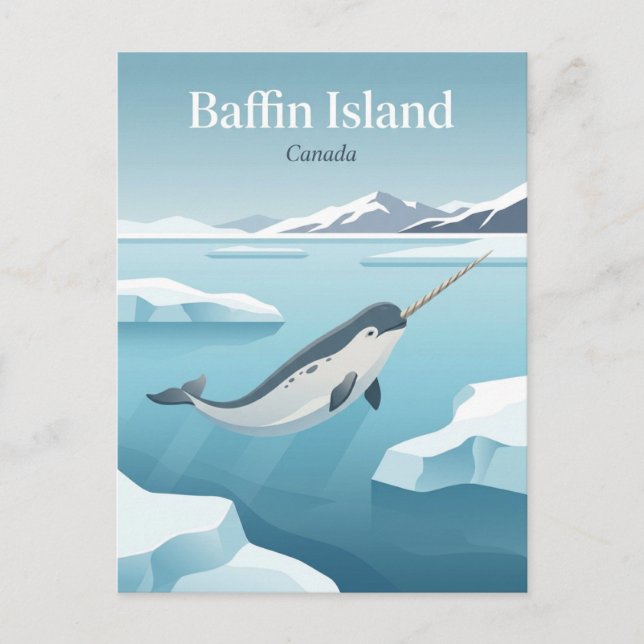 Cartão Postal Ilha de Baffin Canadá (Frente)