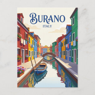 Cartão Postal Ilha de Burano Itália
