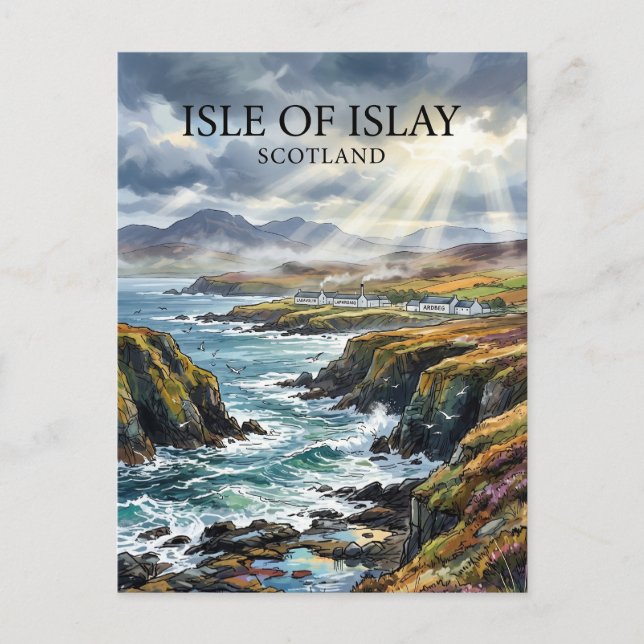 Cartão Postal Ilha de Islay Escócia (Frente)
