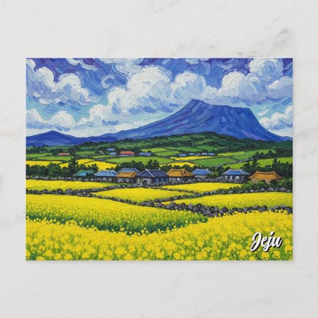 Cartão Postal Ilha de Jeju, Viagem da Coreia do Sul (Frente)