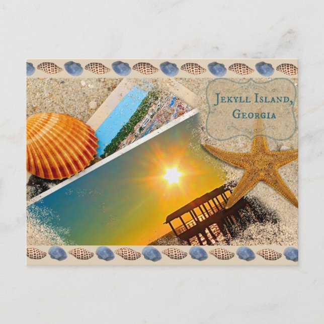 Cartão Postal Ilha de Jekyll, Cartão-postal da Geórgia (Frente)