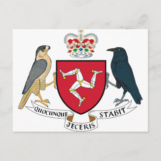 Cartão Postal Ilha de Man Casaco de Armas - Manx Emblem