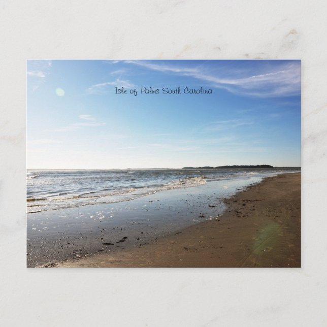 Cartão Postal Ilha de Palms Beach Sunset Carolina do Sul (Frente)