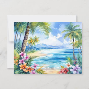 Cartão Postal ilha de praia tropical