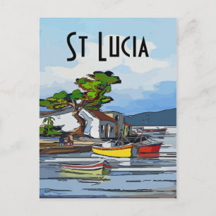 Cartão Postal Ilha de Santa Lúcia,editar texto