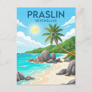 Cartão Postal Ilha do Príncipe, Anse Volbert, Praslin