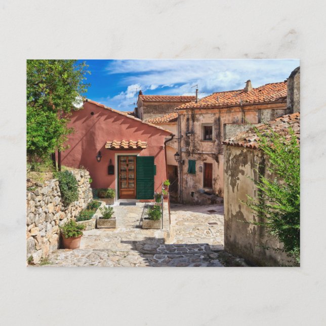 Cartão Postal Ilha Elba - Vista em Marciana (Frente)