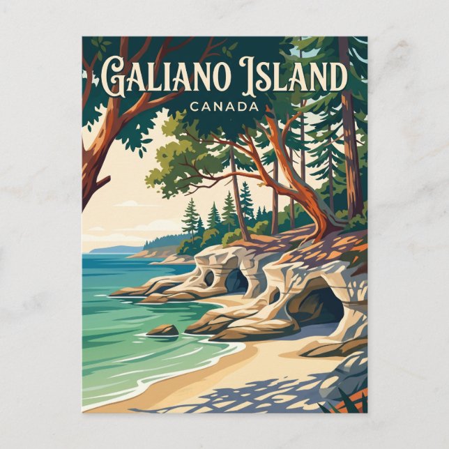 Cartão Postal Ilha Galiano Canadá (Frente)