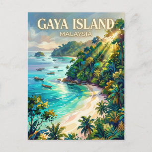 Cartão Postal Ilha Gaya Malásia