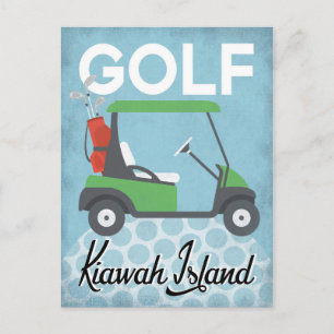 Cartão Postal Ilha Golf Kiawah - Retroativa