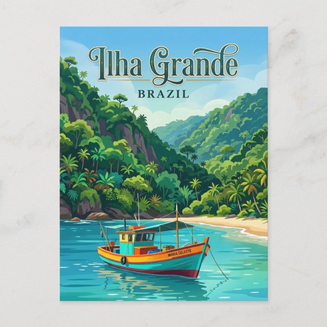 Cartão Postal Ilha Grande Brasil (Frente)