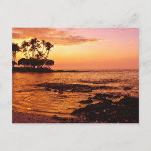 Cartão Postal Ilha Grande, Havaí. Pôr do sol, Big Island Havaí.