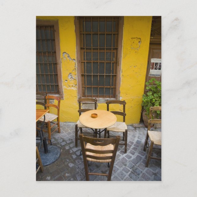 Cartão Postal Ilha grega de Creta e antiga cidade de Chania 3 (Frente)