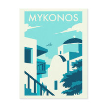 Ilha Grega Egeu de Mykonos Poster